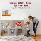 Book Shelf, Wooden Cube Storage Organizer with 11" Open Cubes, Stackable Modular Bookcase for Room Divider Storage, 2 Tier Bookshelf for Living Room, Bedroom, Office (White, 5-Cube)