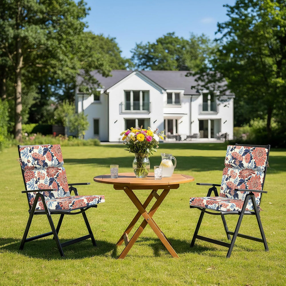 DYTXIII Outdoor High Back Chair Cushions Set of 2, 44"x22" Water Re...