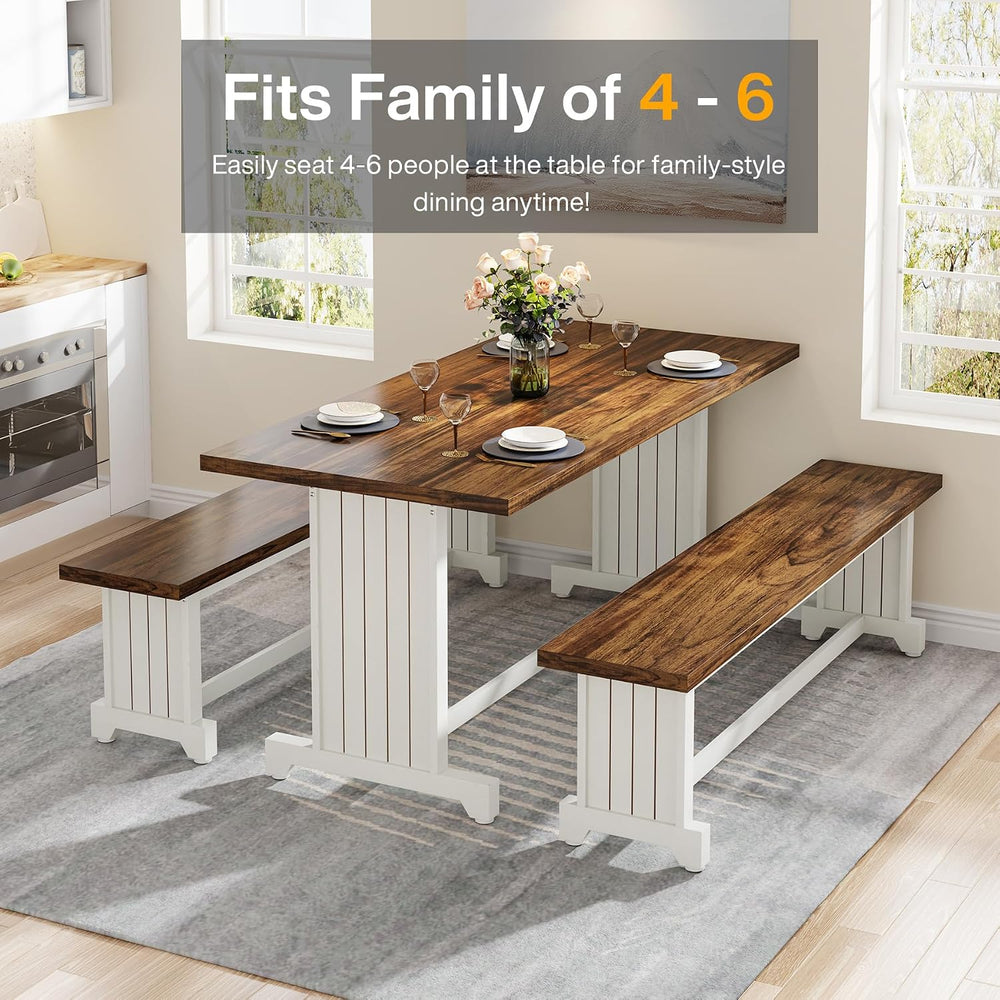 Tribesigns 47-Inch Small Dining Table Set for 2, 3-Piece Kitchen Table with 2...