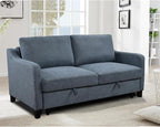 ERYE Modern 3-in-1 Sofa Loveseat Convertible Sleeper Sofabed, Queen Size Upholstered Love Seat Sofa Soft Cushion Daybed with Pull Out Sleeper Couch Bed for Living Room Home Apartment RV