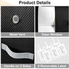 Comforter Storage Bag - 130L Large Capacity Blanket Storage Bags 3-Layer Ultra Space Saving Self Compression Organizer, Washable Compression Bags for Storage Comforter Blanket, 6-Pack, Black
