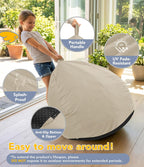 Outdoor Kids Bean Bag Chair with Shredded Foam Filling, Beige | For Patio Classroom Relaxing, Splash-Proof Detachable Zipper Cover with a Handle, Small Child Beanbag Reading Sofa Chair