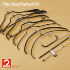 MAWA by Reston Lloyd Scarf, Shawl, Belt, and Accessory Organizer, Non-Toxic Metal Hanger with Grip Coating, Easy Access Open Hook, Model G-1, Space-Saving Design, Set of 40, Latte