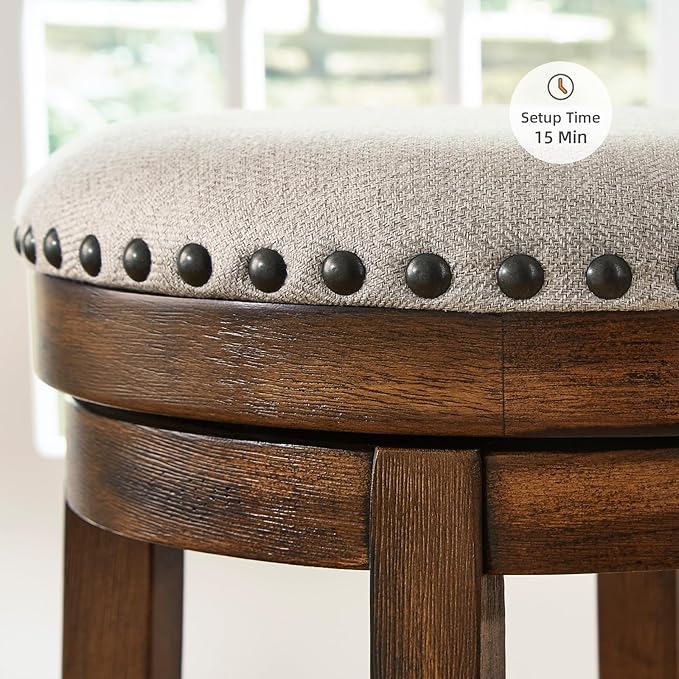 Signature Design by Ashley Valebeck 24" Counter Height Upholstered Swive...