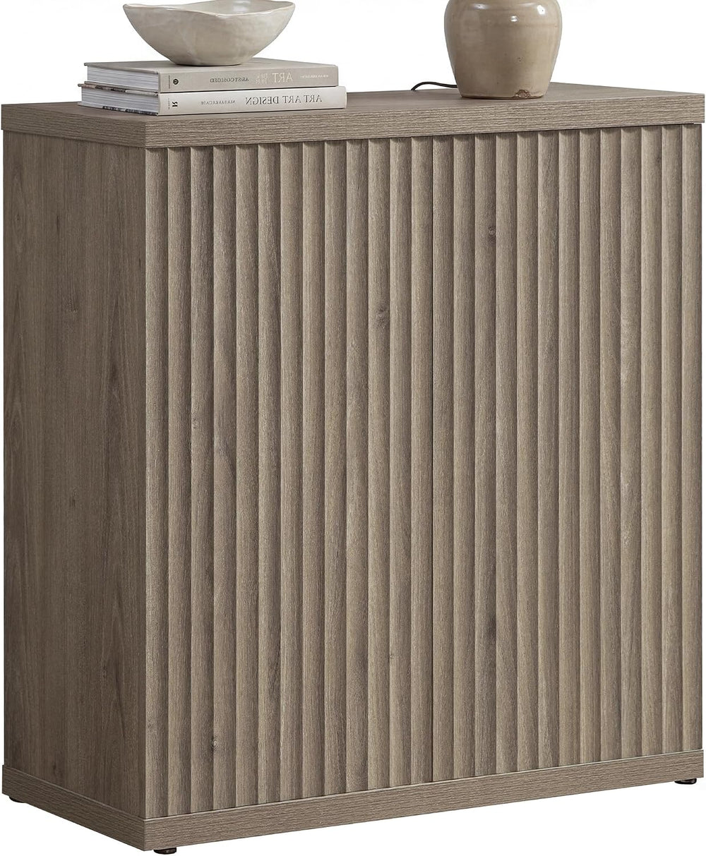 SICOTAS Buffet Cabinet with Storage Sideboard Cabinet with Doors & Shelve...