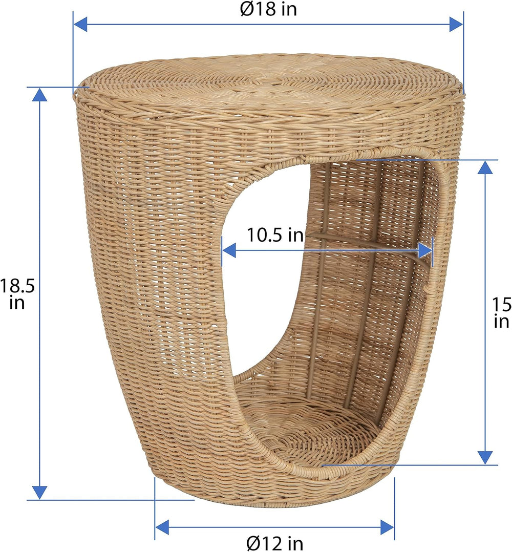 Kouboo- Naya Wicker Sidetable & Endtable for Livingromm or Bedroom, Natural