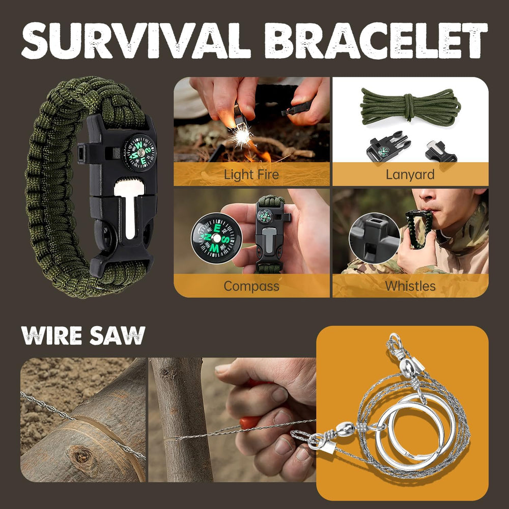 Gifts for Men Him Dad, Survival Kit and Equipment 25 Pcs, Valentines Gifts fo...