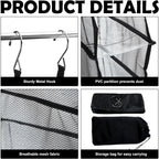 Aliceset 6-shelf Hanging Shoe Organizer for Dance Bags, Collapsible Hanging Shoe Rack with Transparent Shelves and Mesh Sides, Travel Backstage Accessories, Dance Bag Accessories