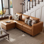 Sofa Modular Sectional Faux Leather Sectional Sofa Module Brown