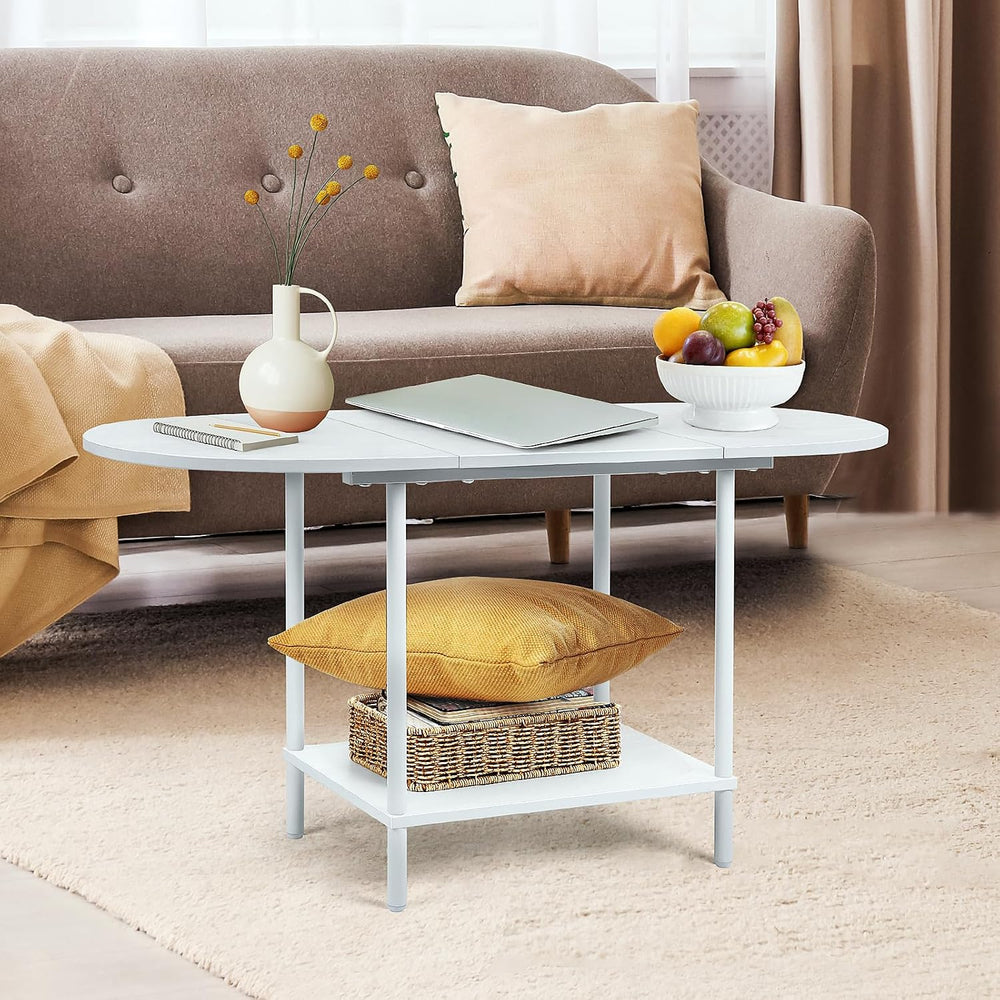Small Oval Coffee Tables Modern Low Coffee Table for Small Space Mid Century ...