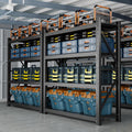 4800LBS Heavy Duty Shelving Units, 4 Tier Adjustable Metal Utility Shelf, 78.7" H Garage Storage Shelves Organization Rack for Industrial, Warehouse, Basement (Black, 23.6" D×59" W×78.7" H)