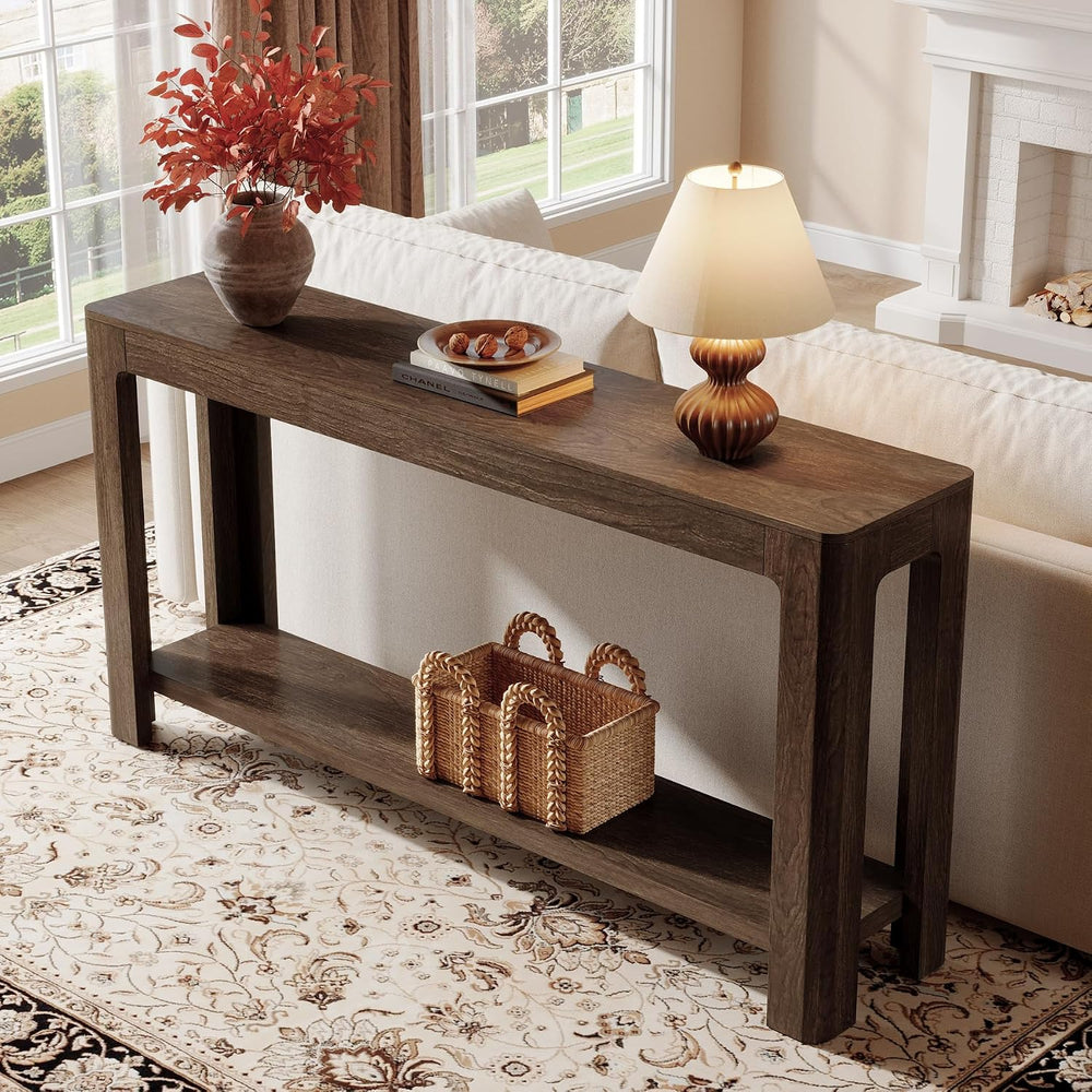 Tribesigns 63 Inch Entryway Console Table, 2-Tier Farmhouse Narrow Sofa Table...
