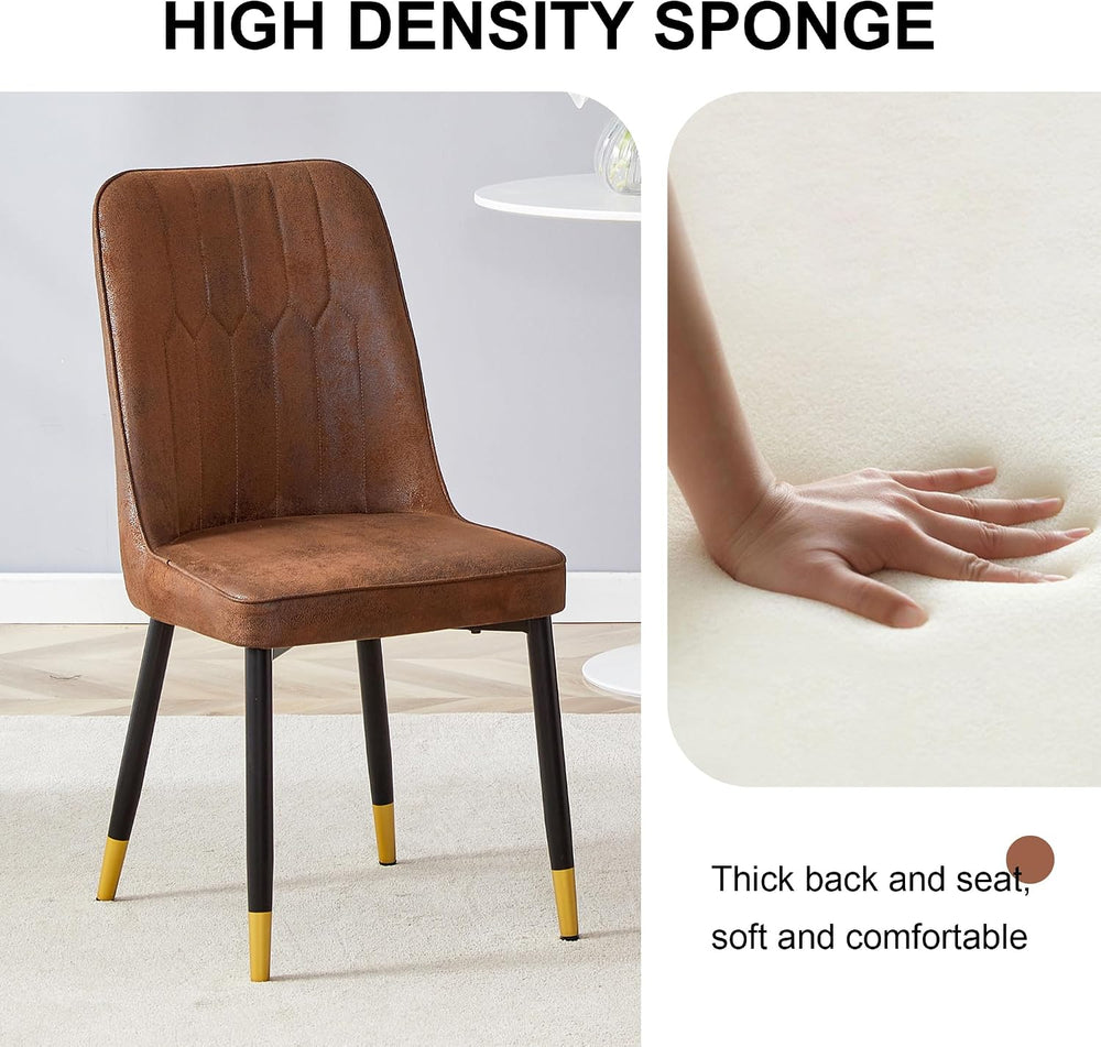 Dining Chairs Set of 2，Modern Dining Chairs, Equipped with Suede Nap Leather ...