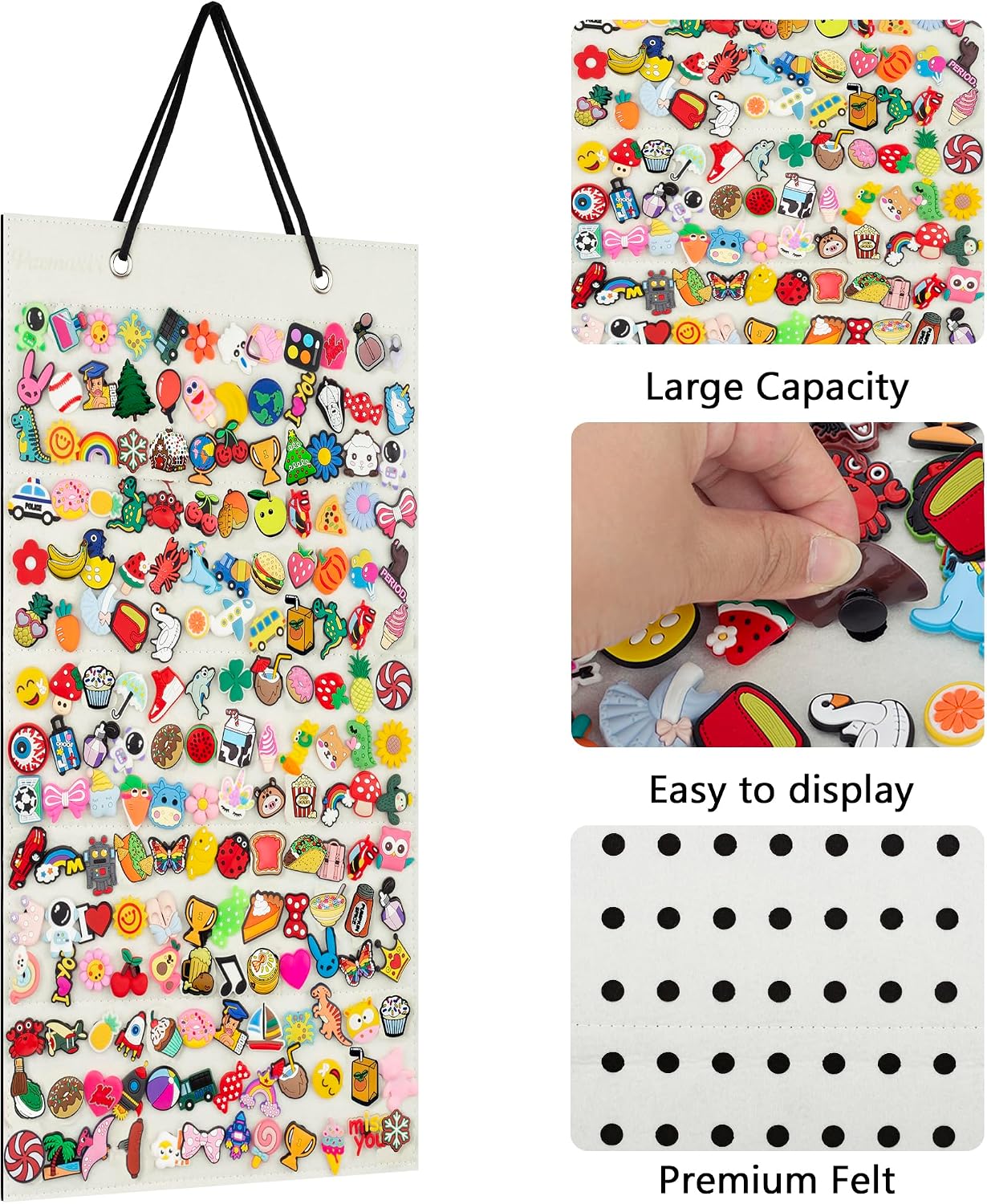 PACMAXI Hanging Shoe Charm Holder with 184 Holes