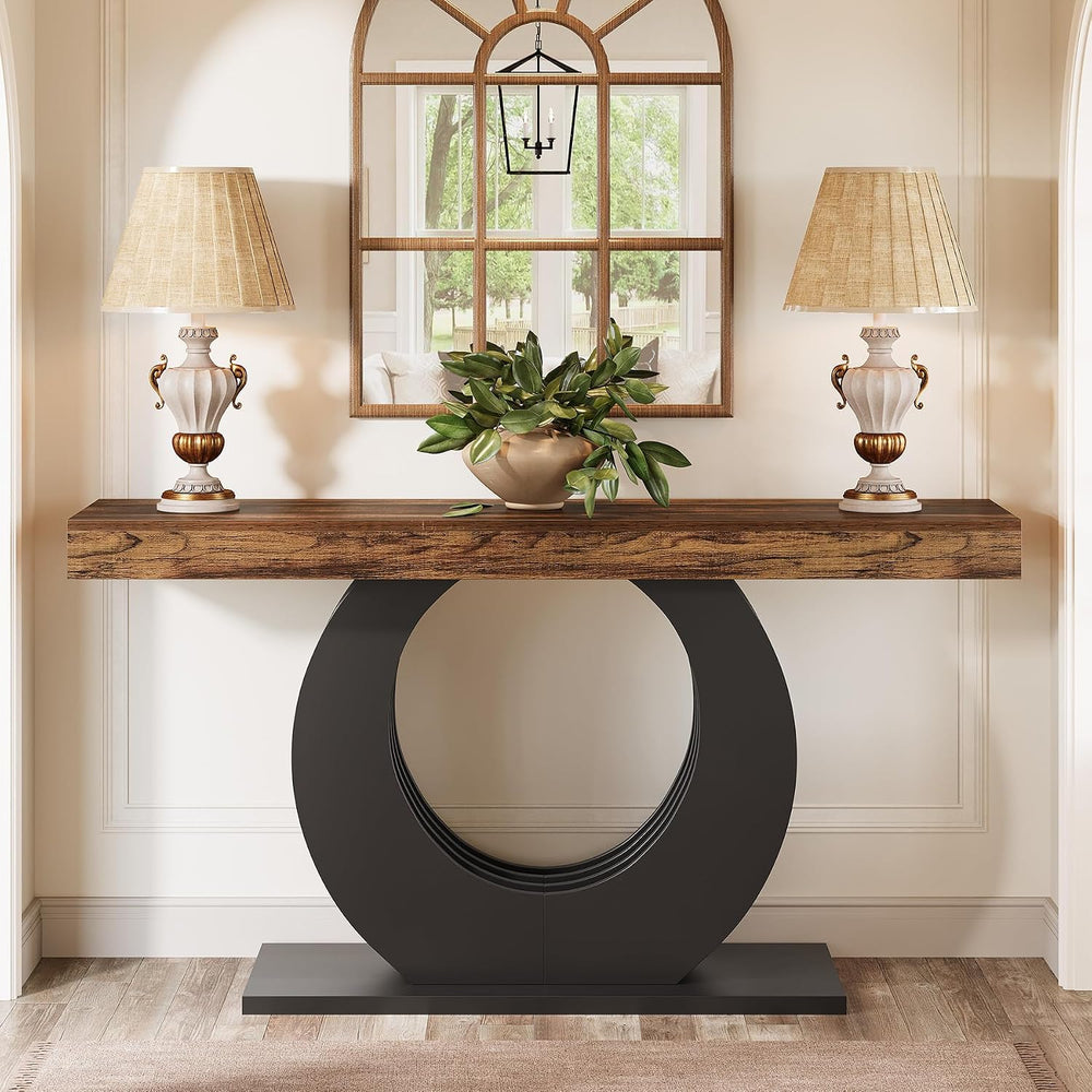 Tribesigns 63-Inch Console Sofa Table, Rustic Industrial Farmhouse Entryway T...