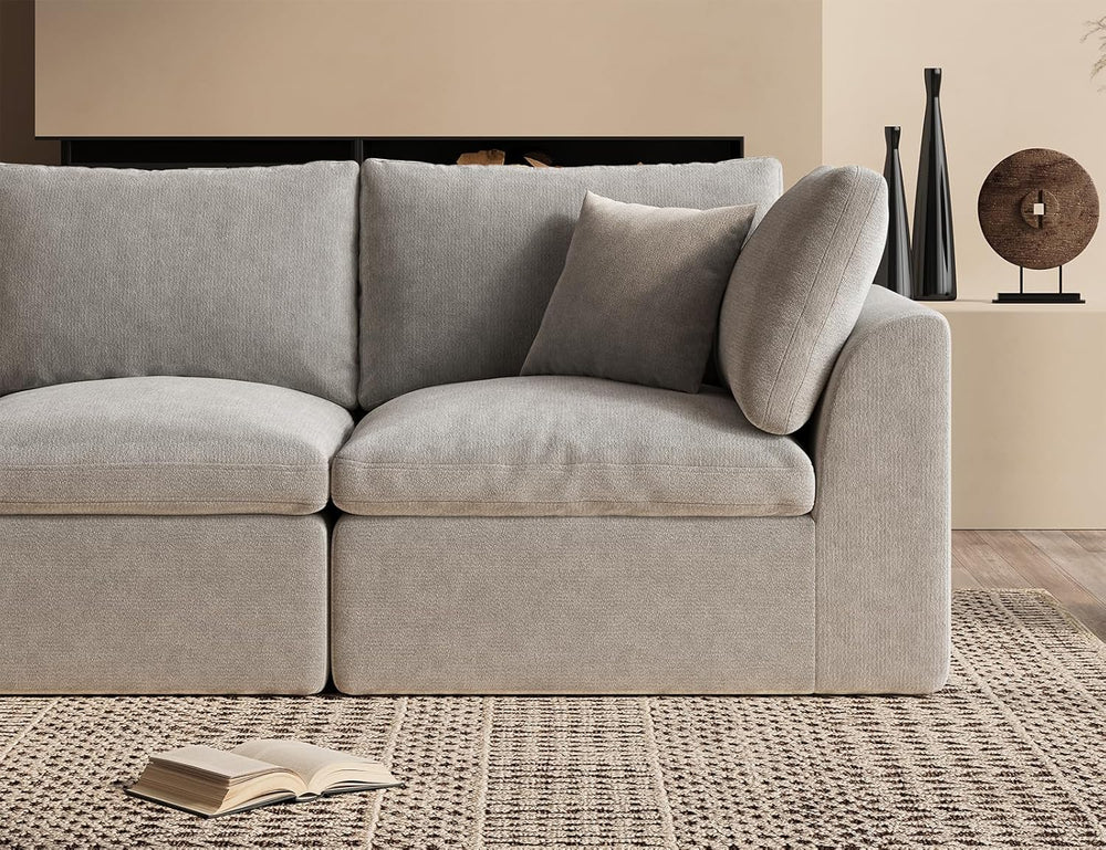 ohllob 110" Cloud Sectional Couches for Living Room, L-Shape Couch with ...