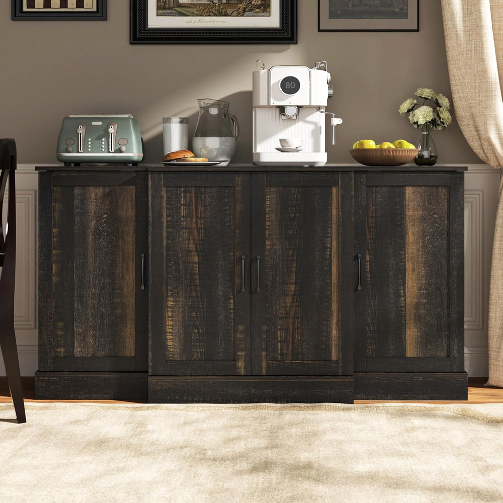 Buffet Cabinet with Storage,59" Large Farmhouse Sideboard Buffet Cabinet...
