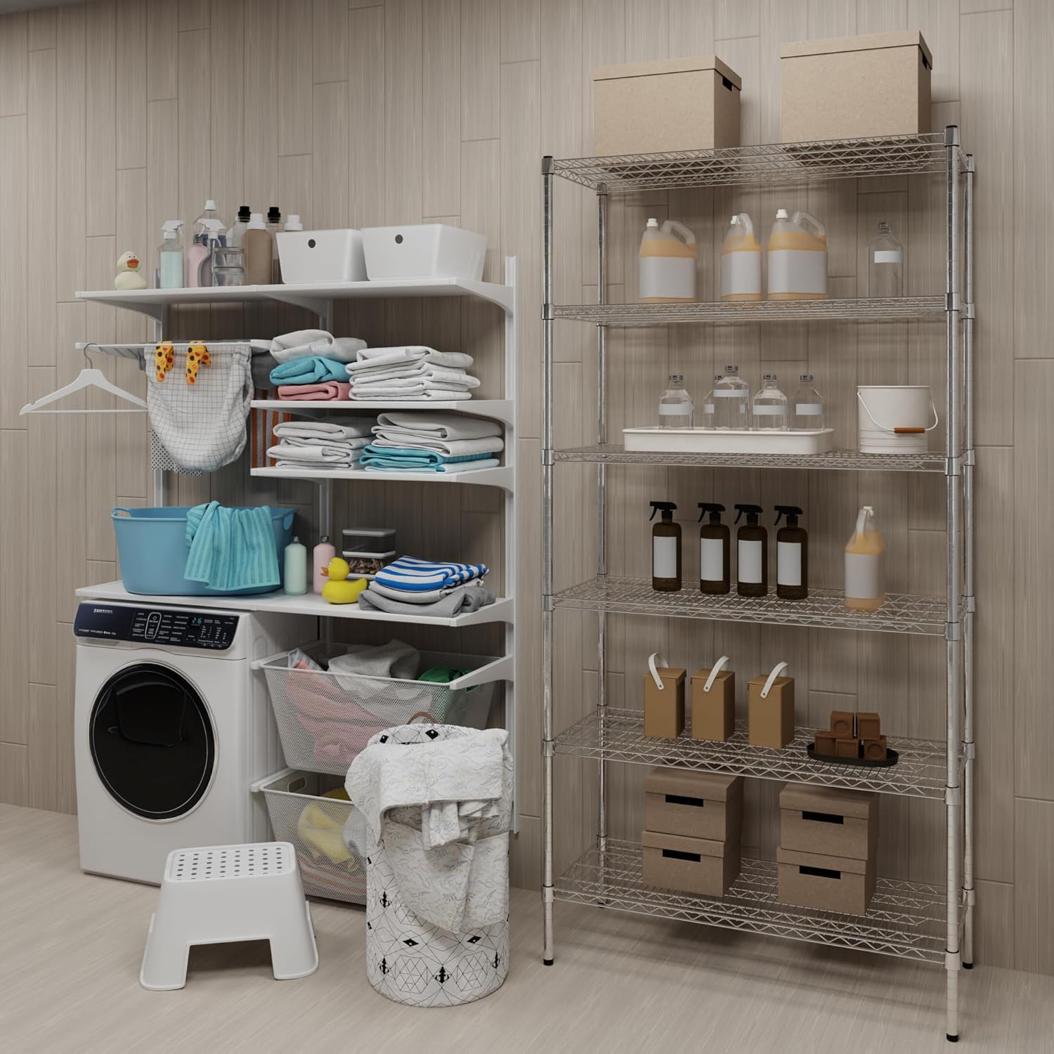 18" Deep x 42" Wide x 74" Height Wire Shelving Kit | 6-Tier | NSF Commercial Storage Rack Unit