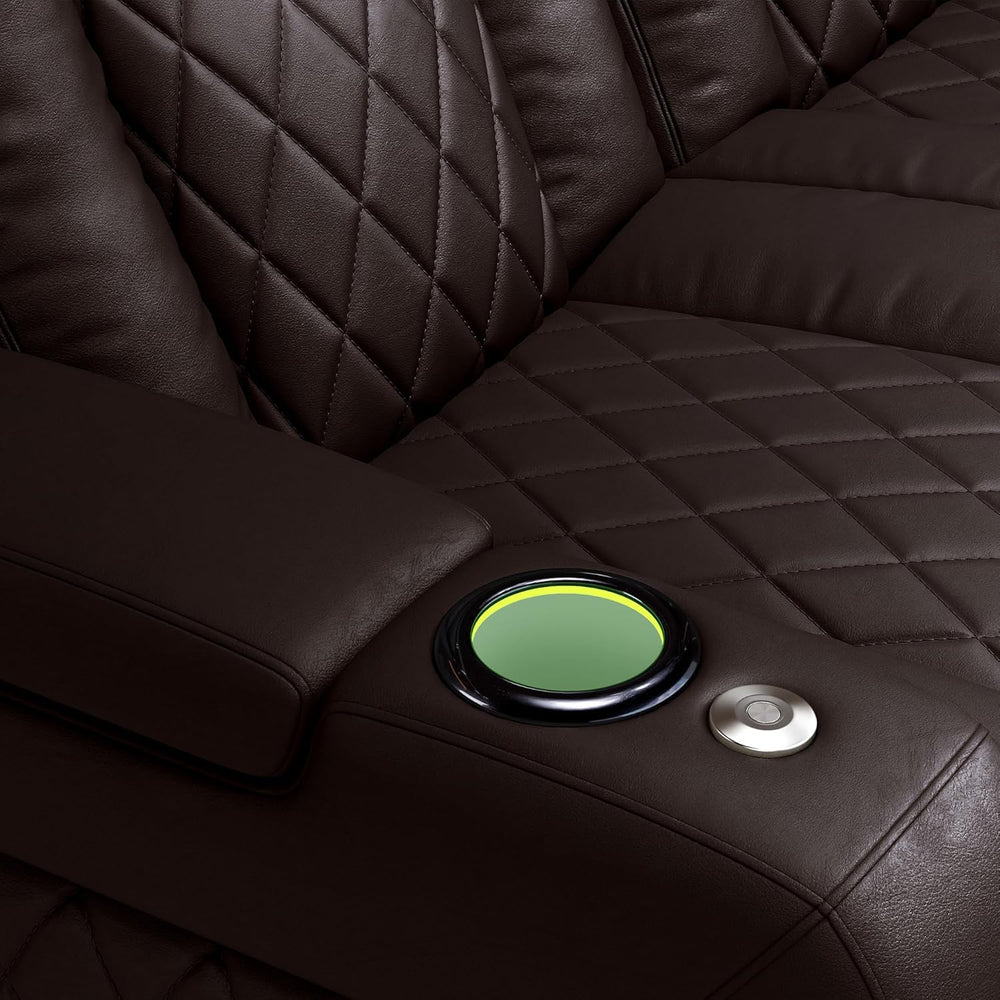 Valencia Tuscany Home Theater Seat - Nappa Leather Power Recliner with Cool G...
