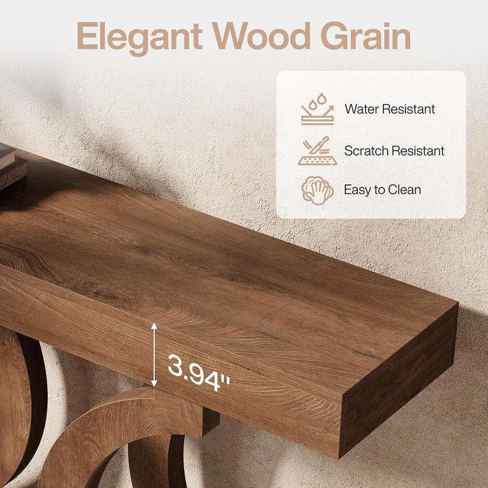 Tribesigns 43.31-Inch Farmhouse Console Table for Entryway, Unique Narrow Sof...