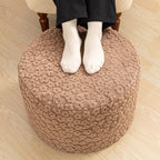 Round Pouf Ottoman Footstool 20x14In Ottoman Footrest for Couch Sofa Coffee | All-in-one Foam Floor Pouf,Ottoman Coffee Table,Footstool Ottoman Boho Poof Home Decor Beanbag Chairs for Living Room Bedroom