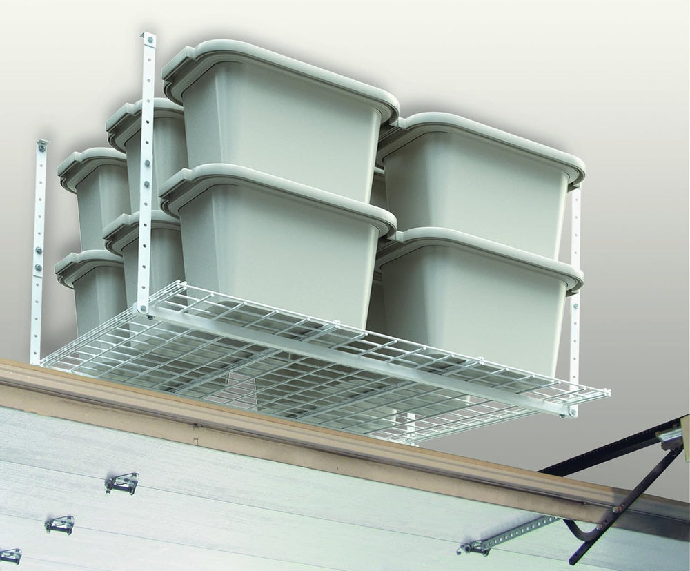 HyLoft Overhead adjustable Garage Storage Rack,Heavy Duty Steel Garage Storag...