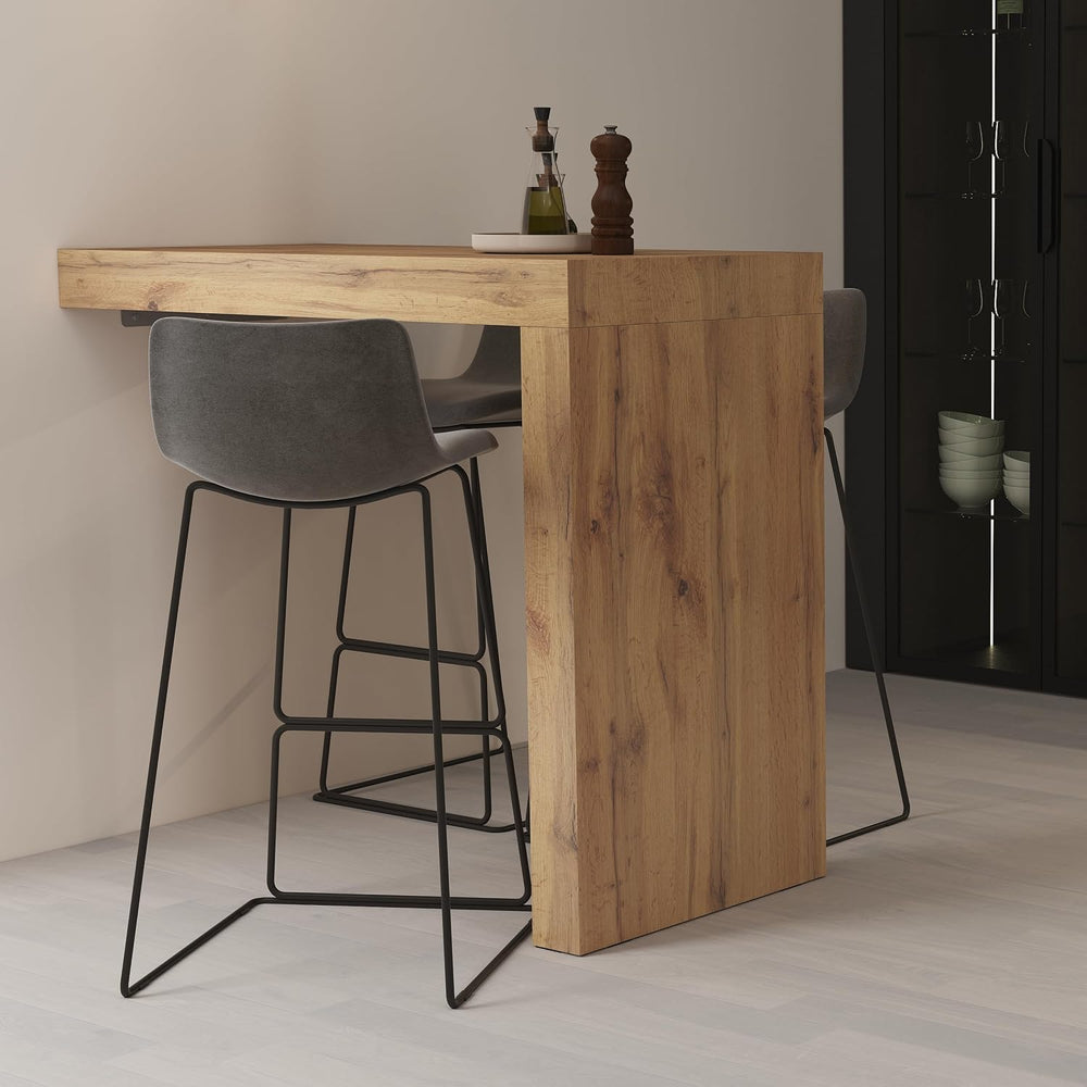 Mobili Fiver, Evolution Kitchen Peninsula 47.2 x 23.6 in, Rustic Oak, Made in...