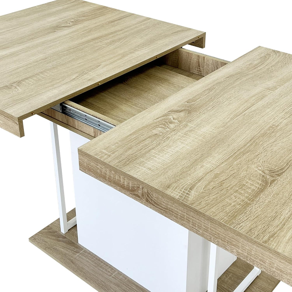 KEIKI Extendable Dining Table for 6-10 People, Dining Room Table for Gatherin...