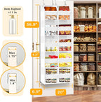 Over The Door Organizer 5 Tiers, Extra Large Behind Door Storage of 10 Compartments, 80 lbs Weight Capacity Hanging Storage Organizer with Clear Window Kids Toys, Shoes,Diapers, Room Storage, White