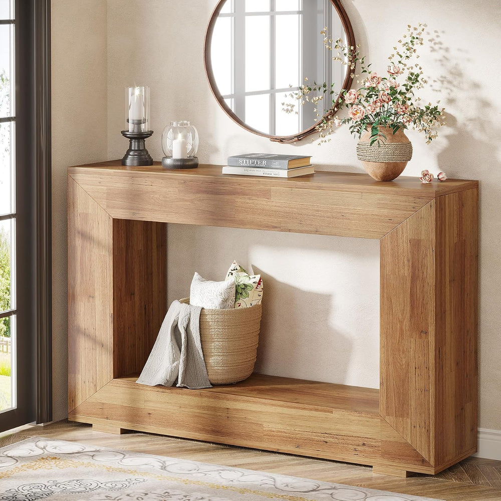 Tribesigns Farmhouse Console Table, 47 Inches Entryway Console Table with Sto...