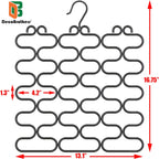 Deco Brothers Scarf Hanger for Closet, 23 Loop, Black
