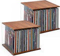 2Pcs Vinyl Record Storage Rack. Record Album Storage Bin. Holds 160–200 Records. Premium Transparent Vinyl Record Stand.Also Suitable for Storing Magazines, Books, Files, Or Cds.