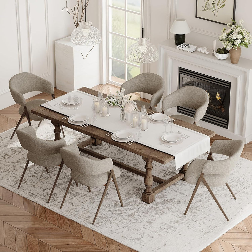 COLAMY Dining Chairs Set of 6, Mid Century Modern Dining Room Kitchen Dinner ...