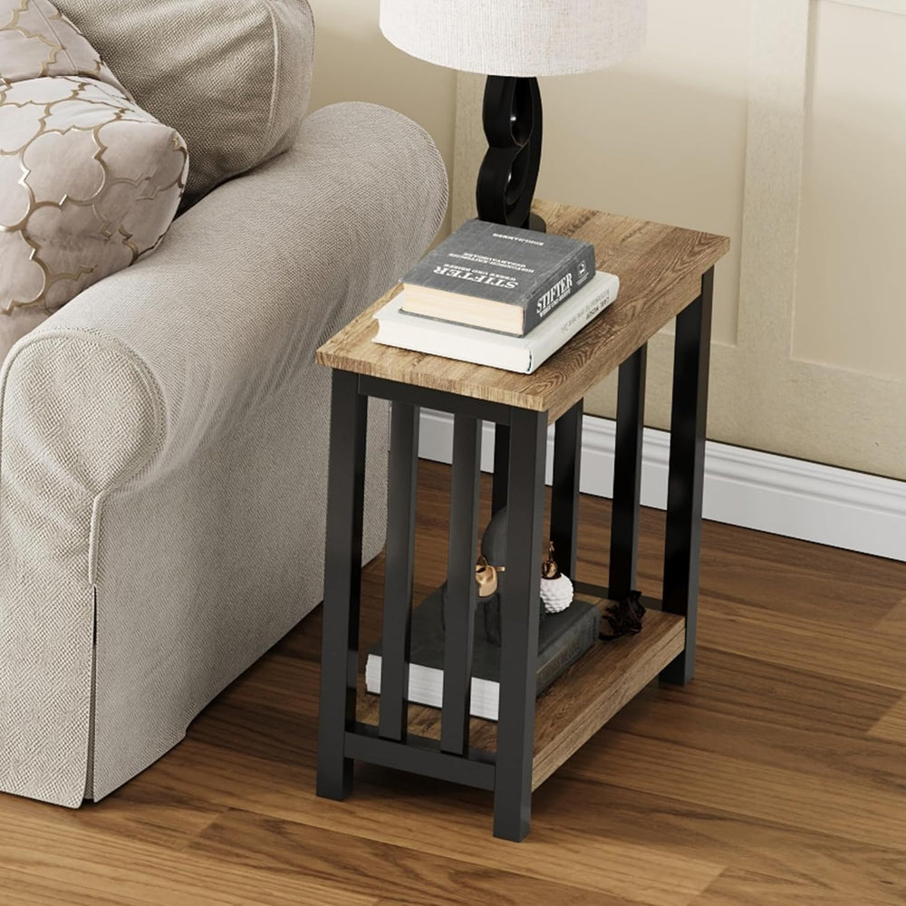 ChooChoo Mission End Tables Set of 2, Narrow Side Tables for Small Spaces, Ni...
