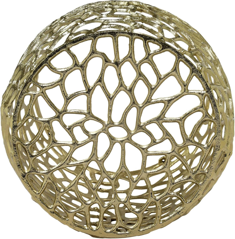 GDFStudio 20.5" H Drum-Shaped End Table Aluminium Round Side Table Small...