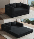 Versatile 2 in 1 Boneless Armchair Chaise Lounge Chair Indoor, Convertible Sleeper Chairs Couch Folding Sofa Bed Oversized Comfy Futon Floor Sofa BeanBag for Reading Nook Living Room Bedroom