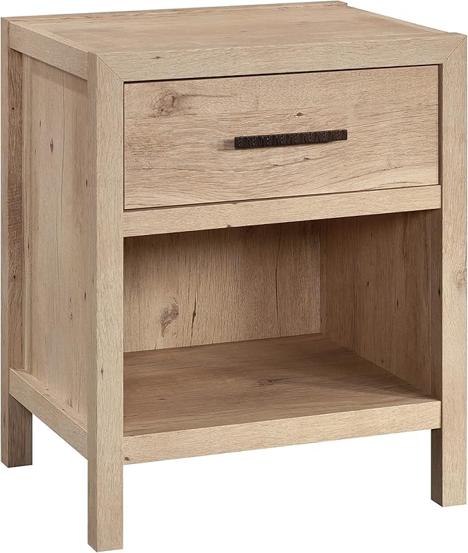 Sauder Pacific View Bedroom Night Stand, Spacious Storage, 1 Drawer Nightstan...