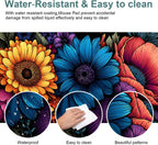 Flower Gaming Mouse Pad 35.4"x15.7"Desk Mat Anti-Slip Rubber Base & Durable Stitched Edges for Gamers Smooth Mouse Writing Surface for Desk Office/Home