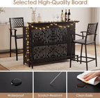 Kozyard Home Bar Cabinet with Storage Cabinet and Shelves | Black Indoor Bar Cabinet for Kitchen, Dining Room, Living Room, Home Bar Furniture