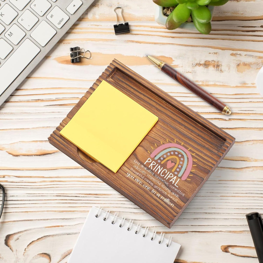 Principal Sticky Note Holder, Principal Appreciation Gifts, Teacher's Day Thank You Gifts for Principal, School Principal Desk Self-Stick Note Pad Holders TZP58
