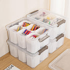 Citylife 17 QT Plastic Storage Bins Clear Storage Box with Lids Multipurpose Stackable Storage Containers for Organizing Tool, Craft, Crayon