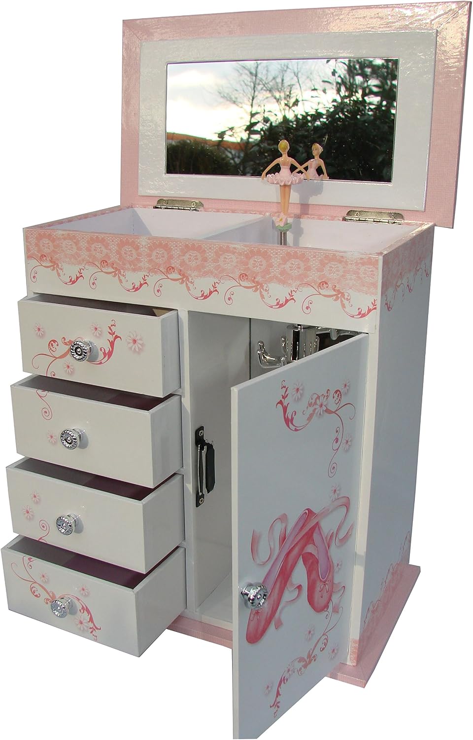 Mele & Co Children's Twirling Ballerina Musical Jewellery Box