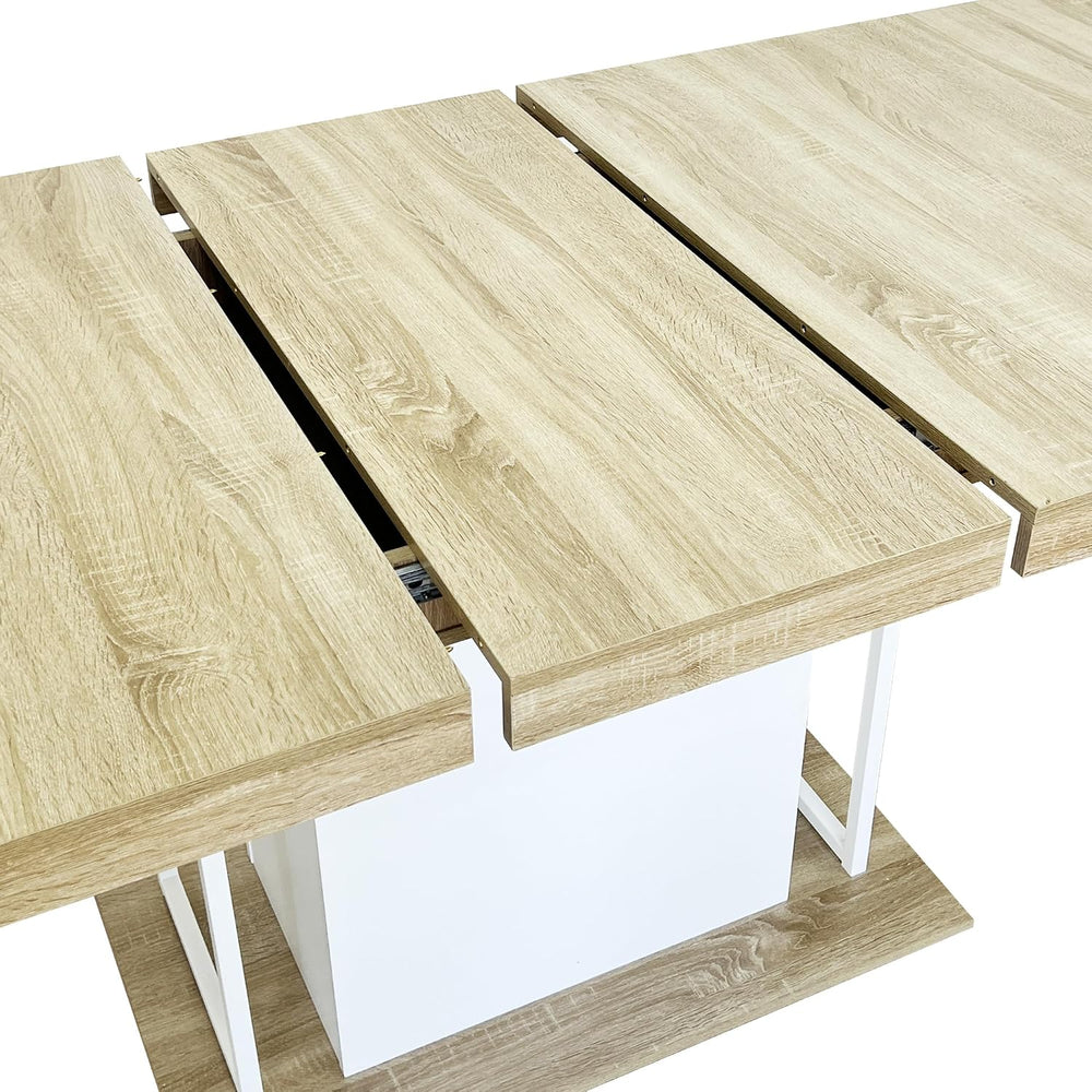 KEIKI Extendable Dining Table for 6-10 People, Dining Room Table for Gatherin...