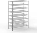 24" Deep x 48" Wide x 74" Height Wire Shelving Kit | 8-Tier | NSF Commercial Storage Rack Unit