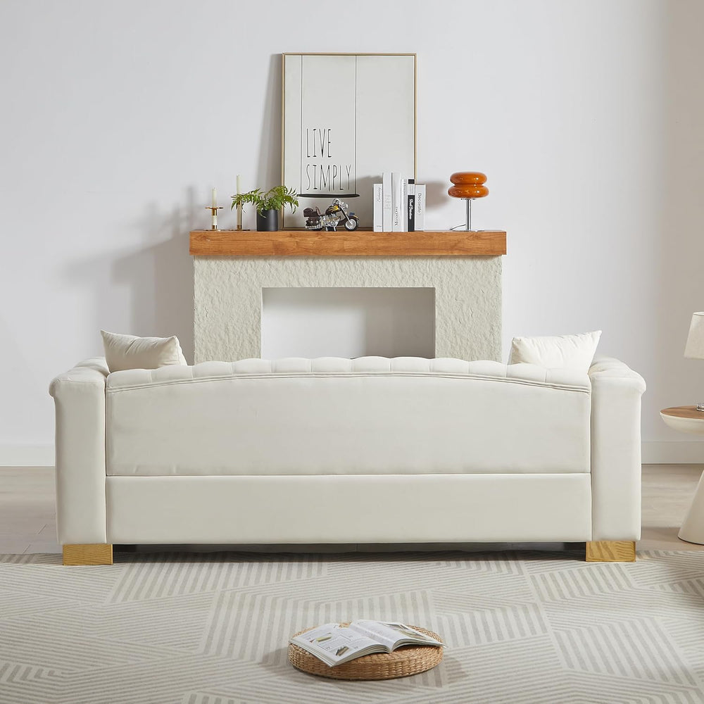 Harper & Bright Designs 84" Classic Modern Chesterfield Sofa - Velve...