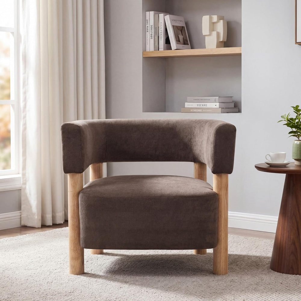 Christopher Knight Home Carly Low Profile Accent Chair, Boucle Upholstered Ba...