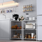 450 lbs Wire Storage Shelving 3-Tier Utility Shelving Unit Steel Organizer Wire Rack for Home,Kitchen,Office,White (11.8" D x 17.7" W x 26.4" H)