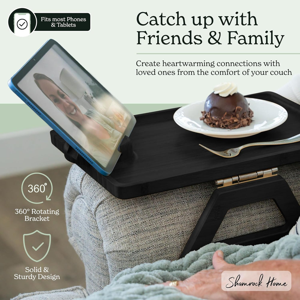 Shamrock Home Trayble Couch Arm Table - Teak