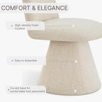 Swivel Dining Chairs Set of 1, Modern Upholstered Dining Chair Mid Century Kitchen Chairs with High Back, 360 Degree Rotating Vanity Chair for Dining Room, Bedroom, Farmhouse, Sand