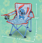 Lilo & Stitch Children's Chair Foldable Camp Chairs for Kids - Fold and Go Chair for Park, Sports or Patio Includes Carry Bag, by JAKKS Pacific Toddlers 24M+